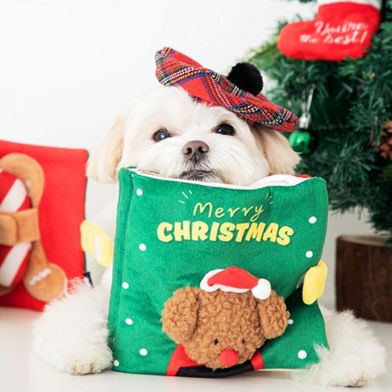 Bite Me Christmas Playbook Nose Work Dog Toy - CreatureLand