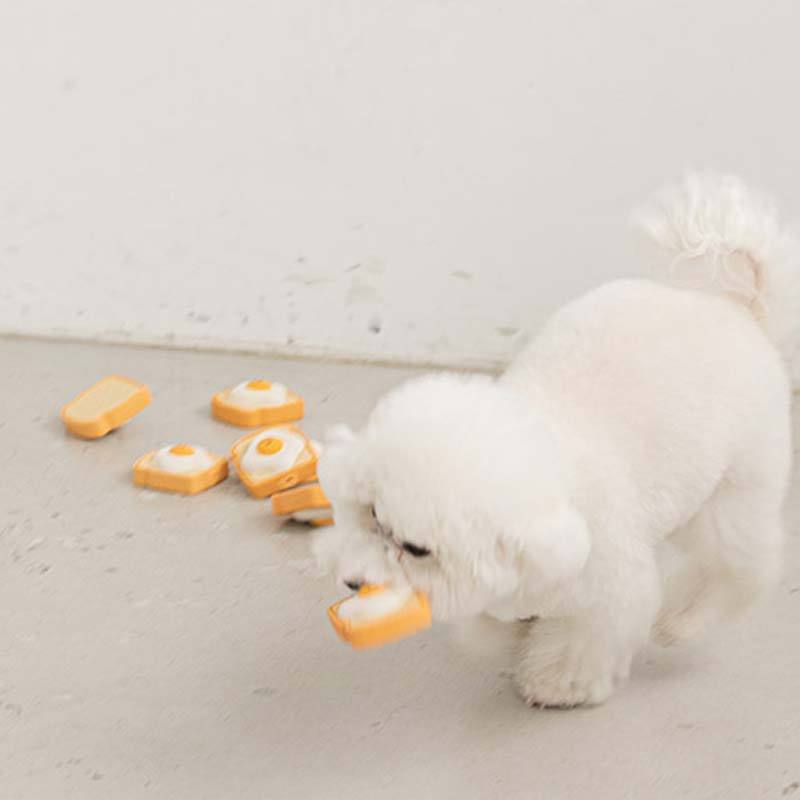 Bite Me Egg Toast Latex Dog Toy - CreatureLand