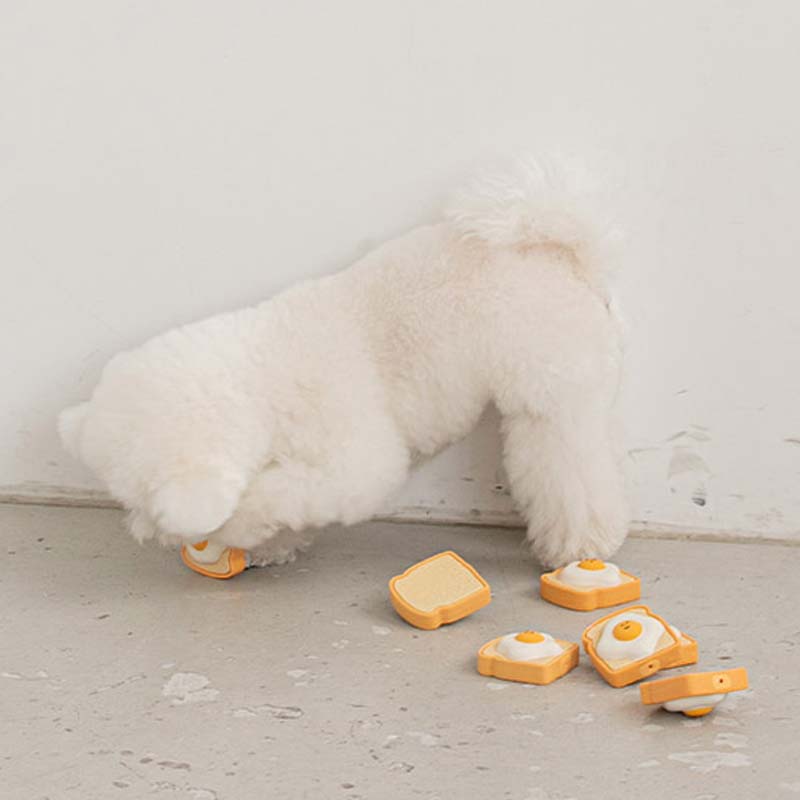 Bite Me Egg Toast Latex Dog Toy - CreatureLand