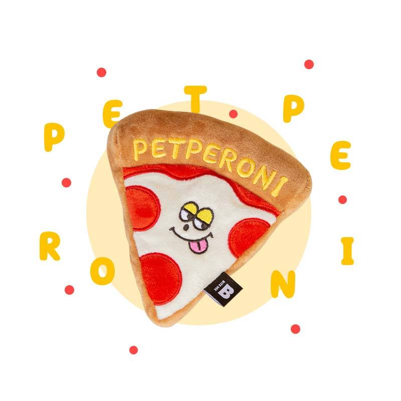 Bite Me Petperoni Pizza Plush Dog Toy - CreatureLand