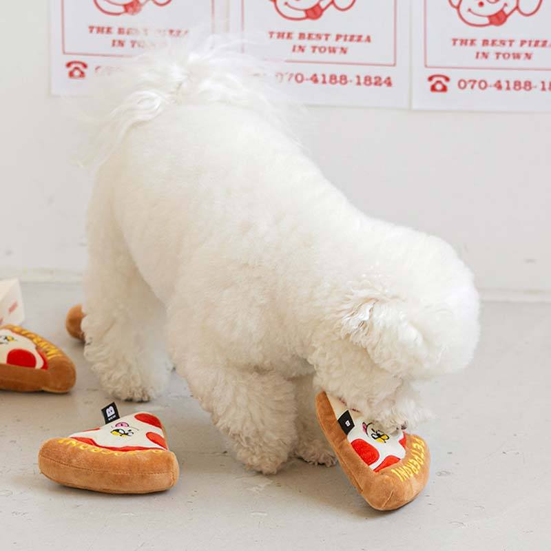 Bite Me Petperoni Pizza Plush Dog Toy - CreatureLand