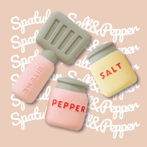 Bite Me Spatula, Salt & Pepper Latex Dog Toy - CreatureLand