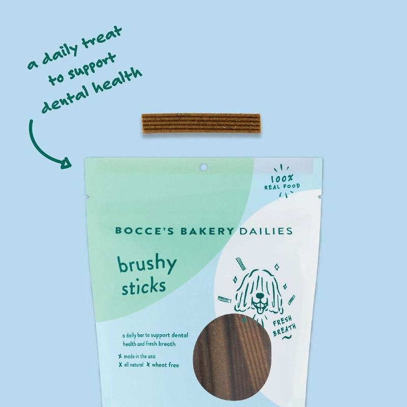 Bocce's Bakery Brushy Sticks Dental Bars - 16 Sticks - CreatureLand