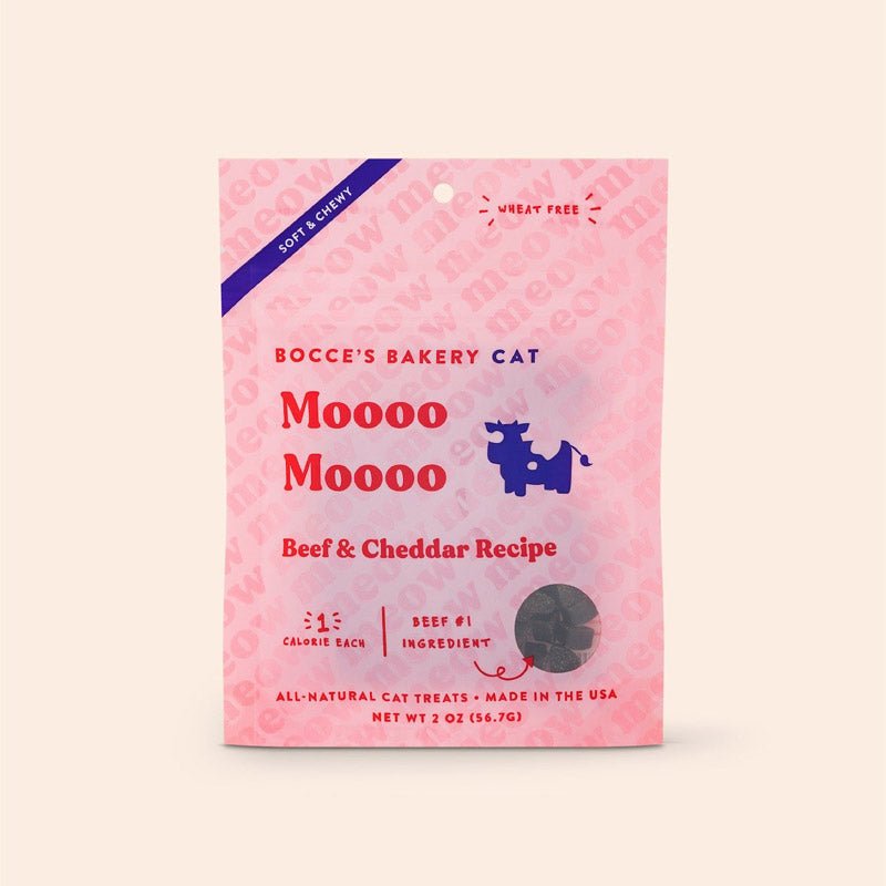 Bocce's Bakery Moooo Moooo Soft & Chewy Cat Treats | Beef & Cheddar - CreatureLand
