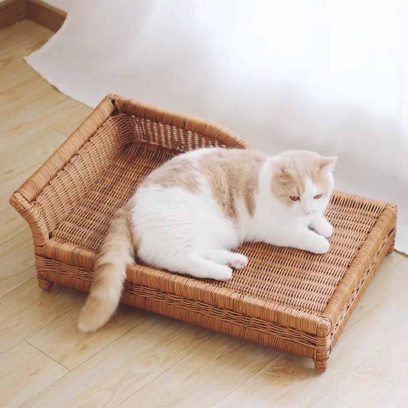 CatsCity Rattan Chaise Longue - CreatureLand