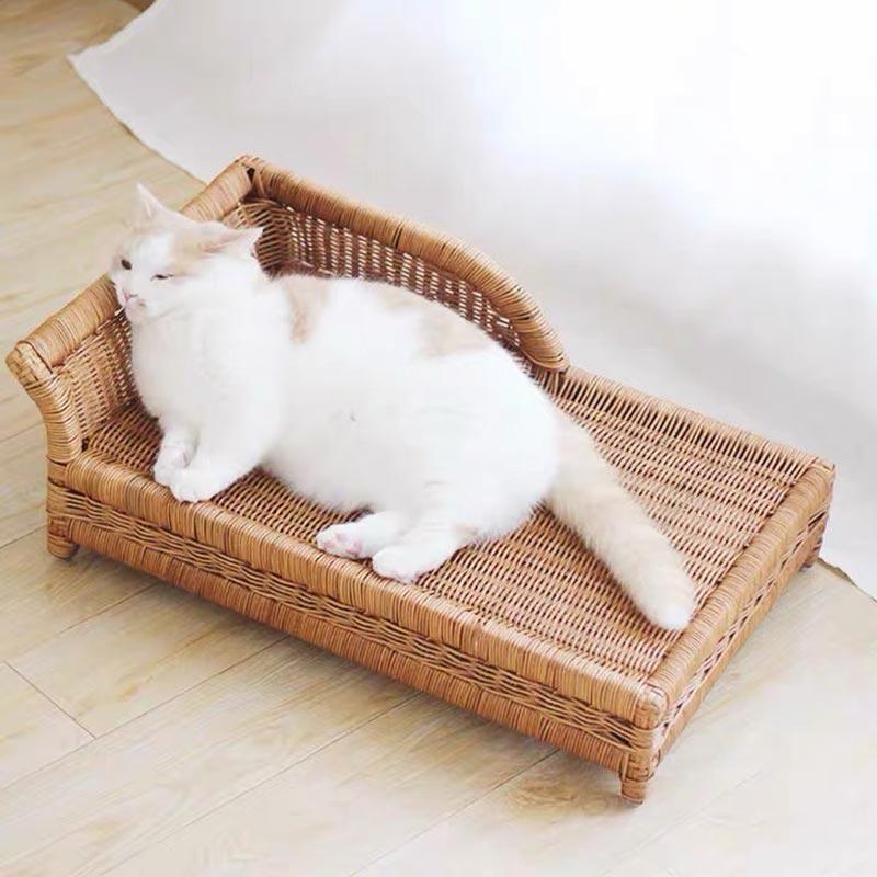 CatsCity Rattan Chaise Longue - CreatureLand