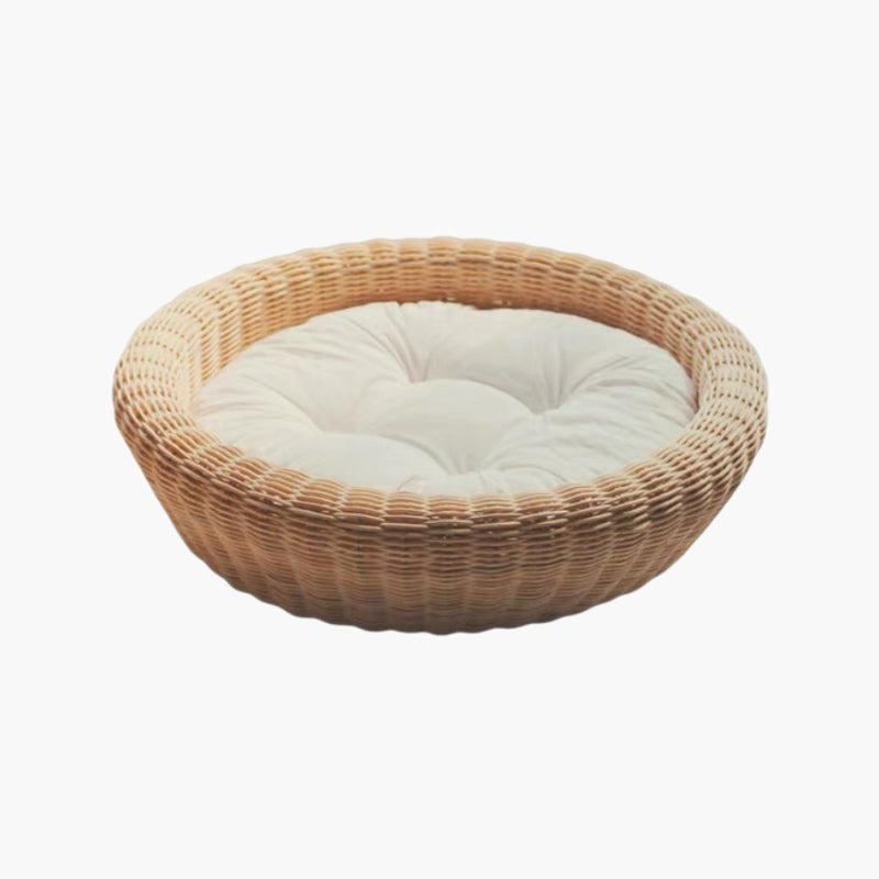 CatsCity Rattan Circle Pet Bed - CreatureLand