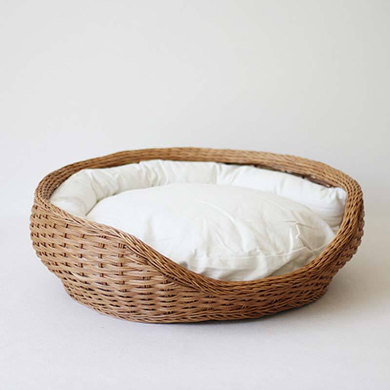 CatsCity Rattan Nest Pet Bed - CreatureLand