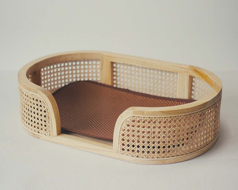 CatsCity Rattan Oval Pet Bed - CreatureLand