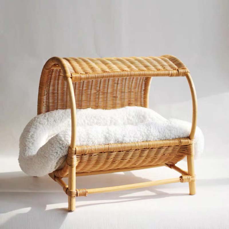 CatsCity Rattan Pavilion Pet Bed - CreatureLand