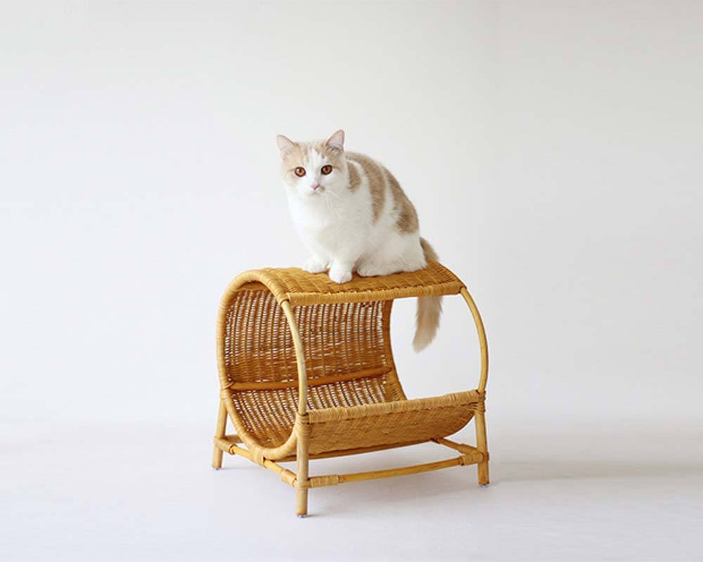 CatsCity Rattan Pavilion Pet Bed - CreatureLand