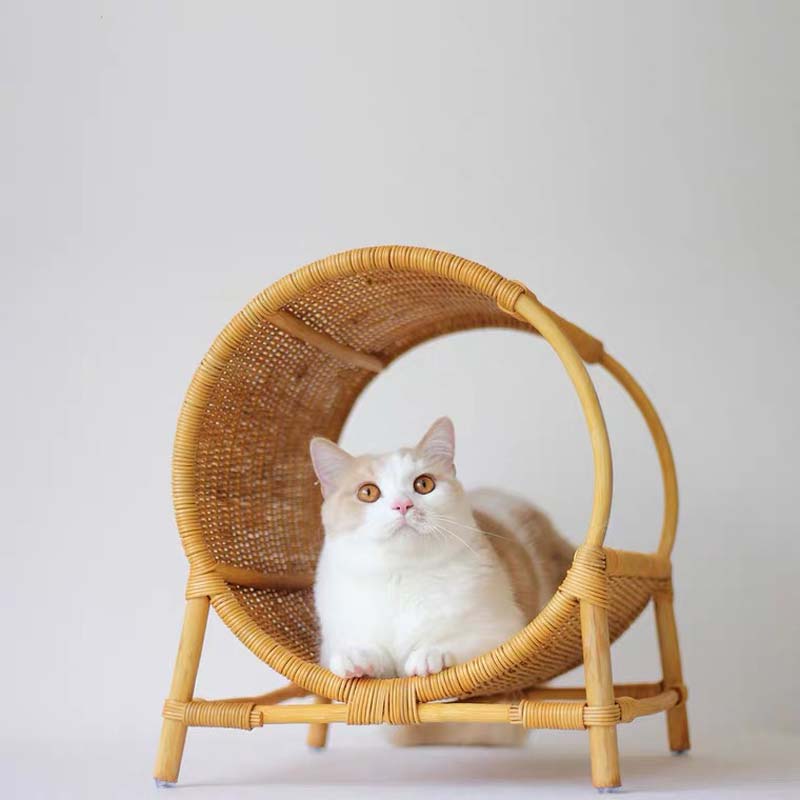 CatsCity Rattan Pavilion Pet Bed - CreatureLand