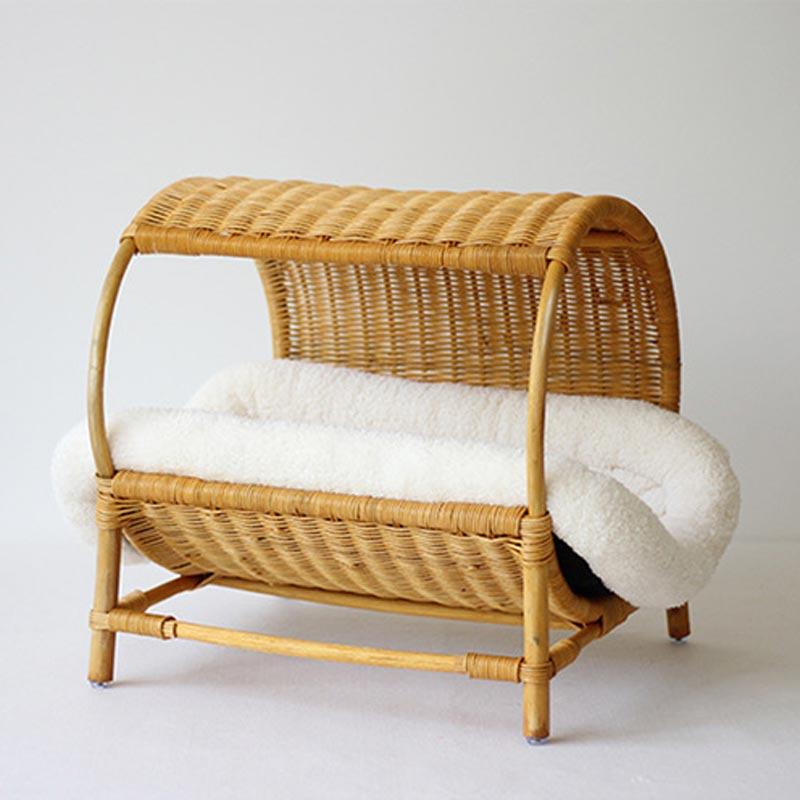 CatsCity Rattan Pavilion Pet Bed - CreatureLand