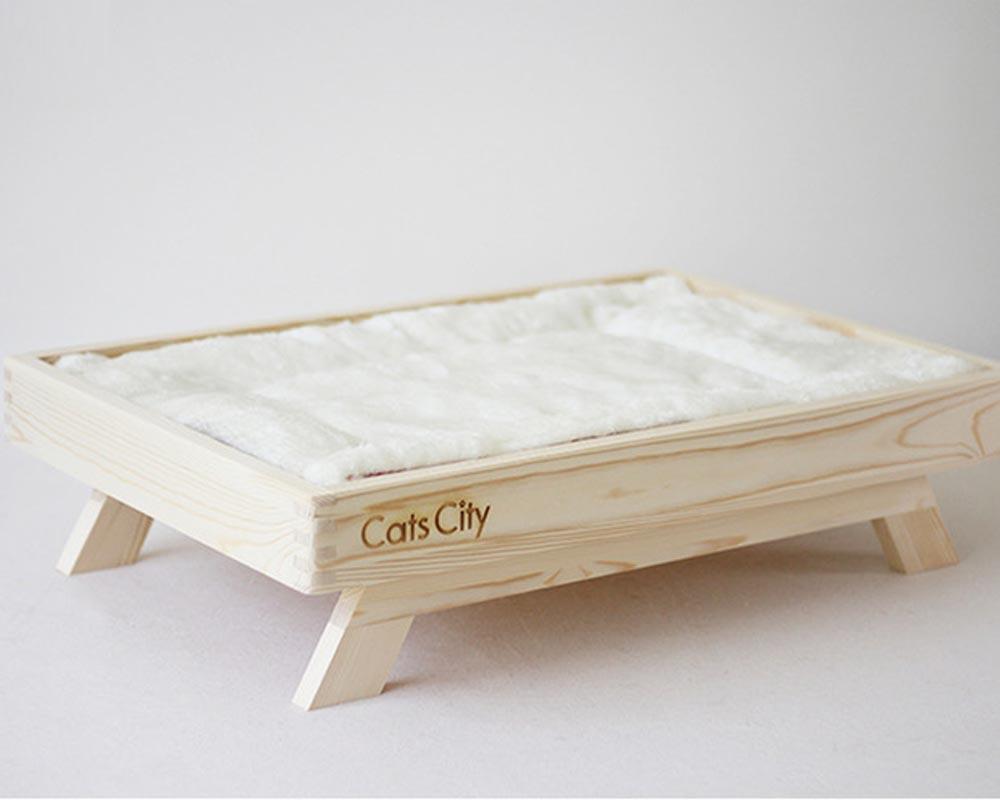 CatsCity Wooden Sunbed - CreatureLand