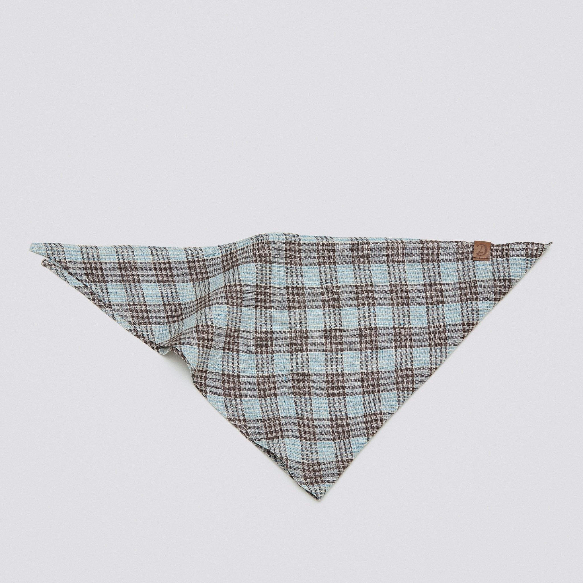 Cloud7 CHECK BROWN BANDANA - CYAN - CreatureLand