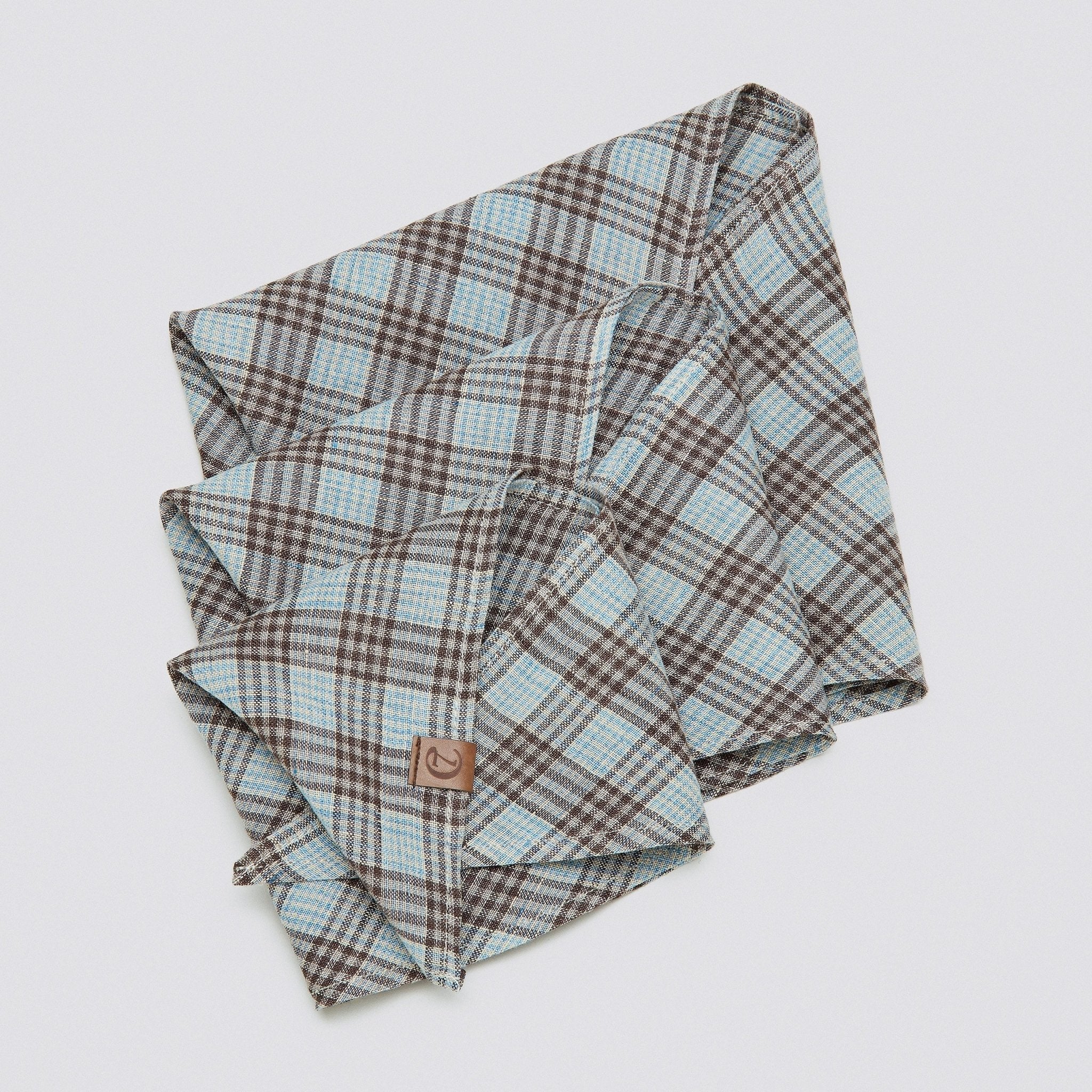 Cloud7 CHECK BROWN BANDANA - CYAN - CreatureLand