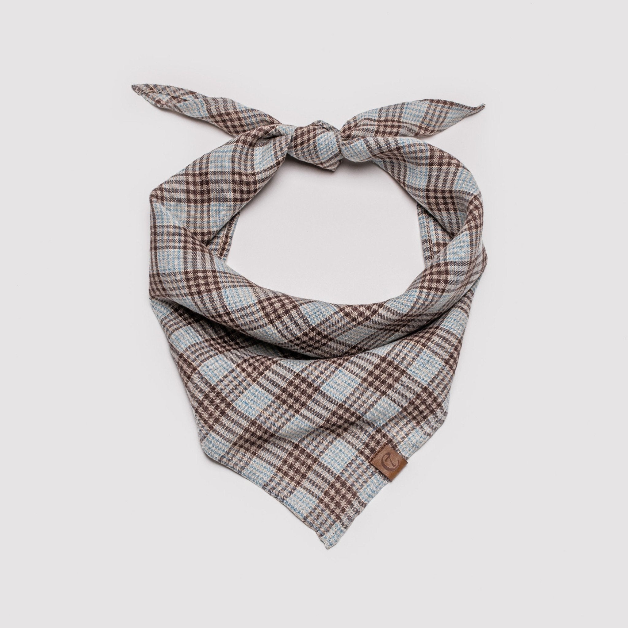 Cloud7 CHECK BROWN BANDANA - CYAN - CreatureLand