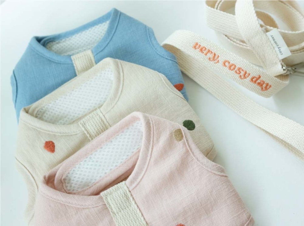 Cosy Corner Linen Soft Harness - Blue - CreatureLand