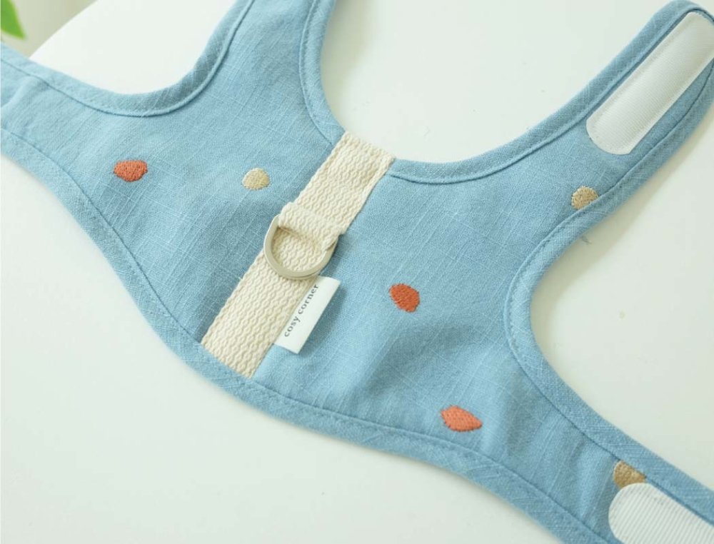 Cosy Corner Linen Soft Harness - Blue - CreatureLand