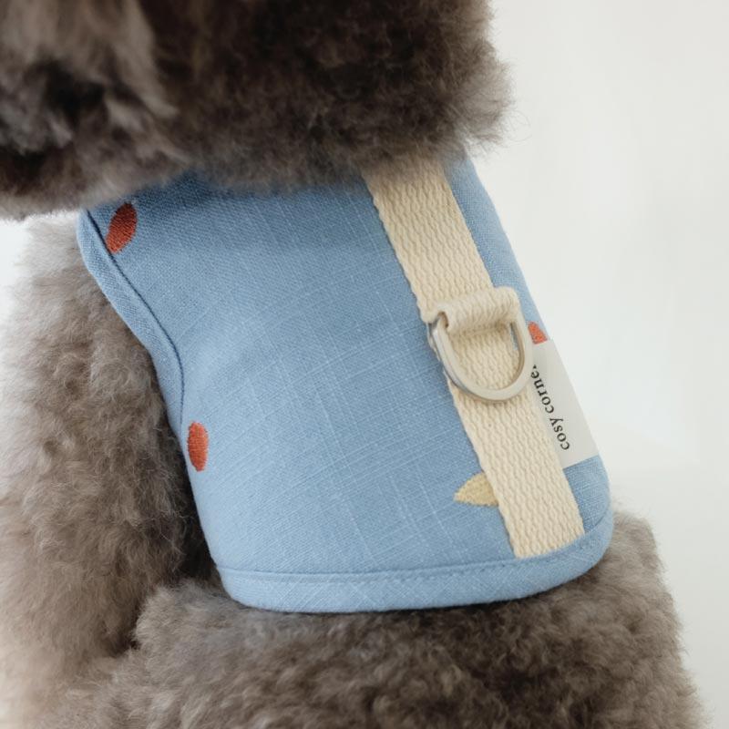 Cosy Corner Linen Soft Harness - Blue - CreatureLand