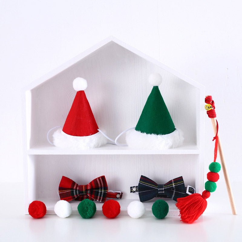 CreatureLand Christmas Checkered Accessories & Toys Cat Box Set (2 Colours) - CreatureLand