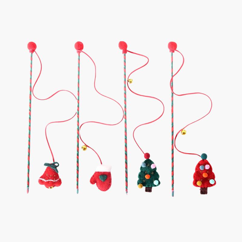 CreatureLand Christmas Ornament Cat Teaser (4 Designs) - CreatureLand