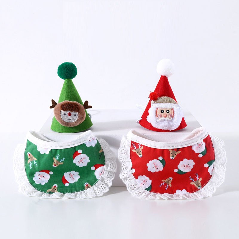 CreatureLand Christmas Pals Hat & Bib Set - CreatureLand