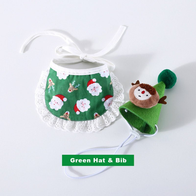CreatureLand Christmas Pals Hat & Bib Set - CreatureLand