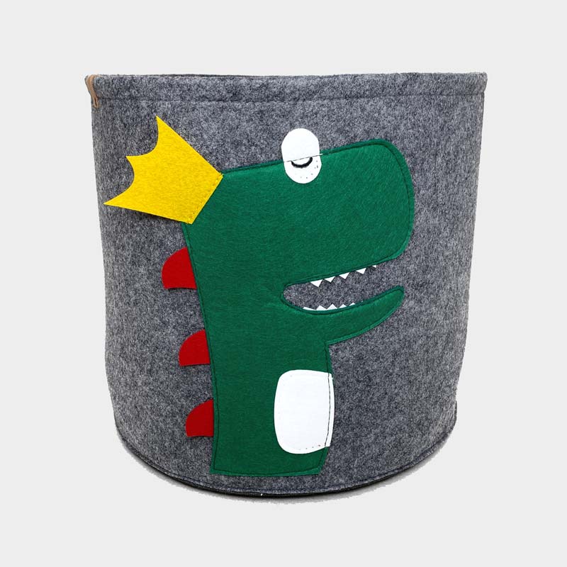 CreatureLand Felt Toy Storage Basket - Dino - CreatureLand