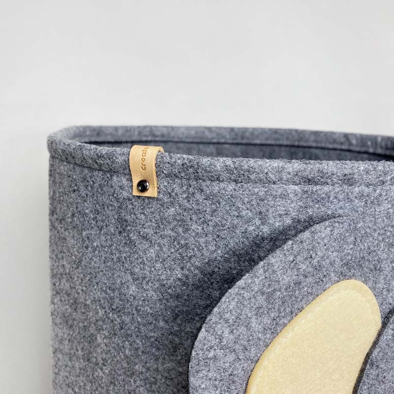 CreatureLand Felt Toy Storage Basket - Elephant - CreatureLand