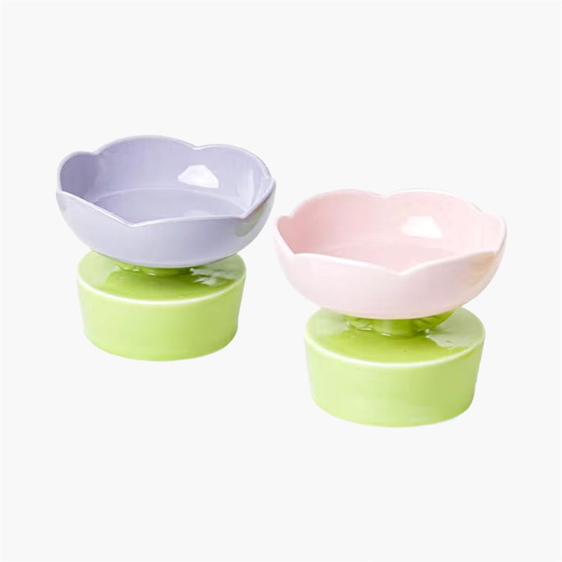 CreatureLand Flower Blossom Ceramic Pet Bowl - CreatureLand