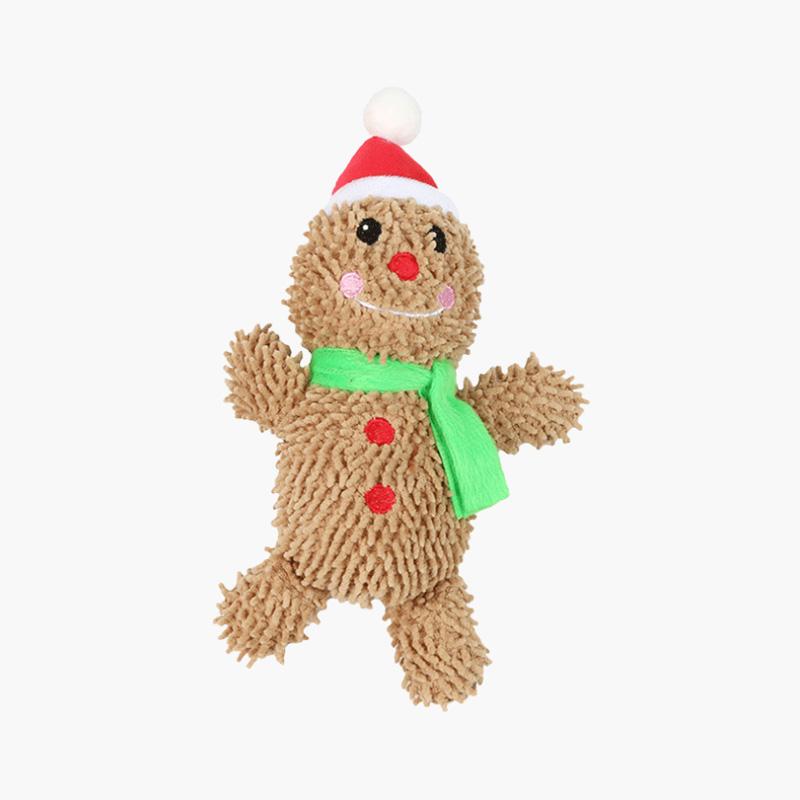 CreatureLand Gingerbread Snowman Squeaker Dog Toy - CreatureLand