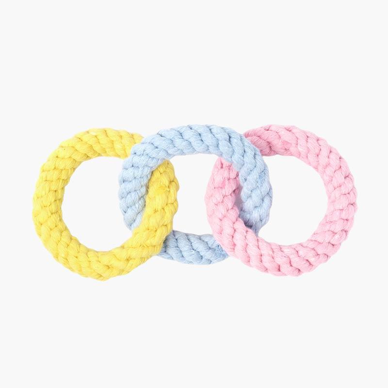 CreatureLand Pastel Hoop-a-loop Dog Rope Toy - CreatureLand