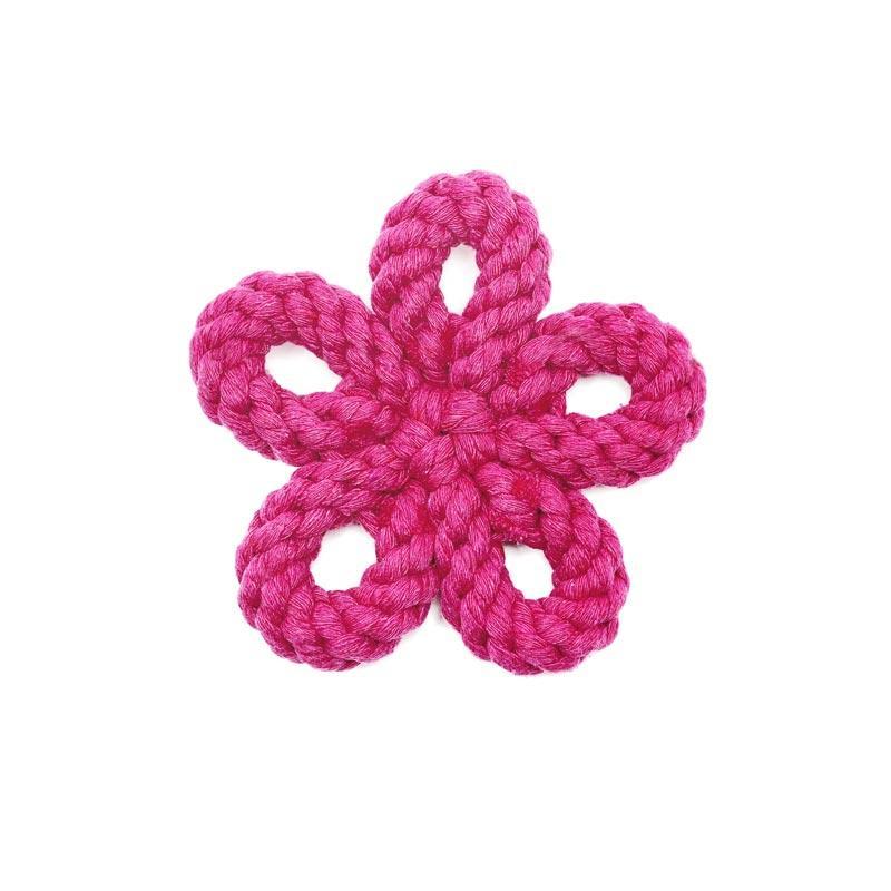 CreatureLand Pink Flower Dog Rope Toy - CreatureLand