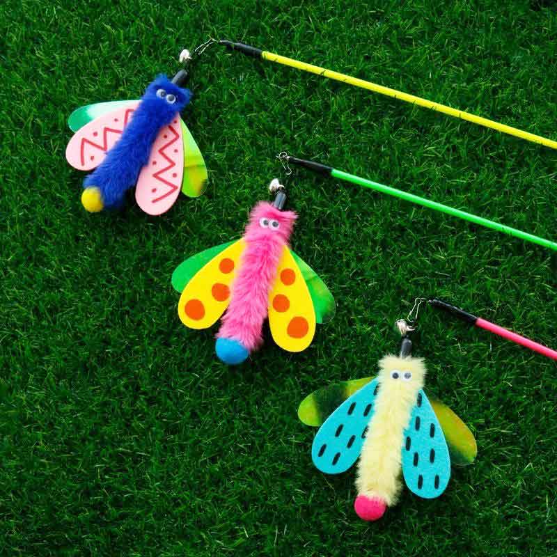 CreatureLand Rainbow Bug Cat Flutter Teaser (3 Colours) - CreatureLand