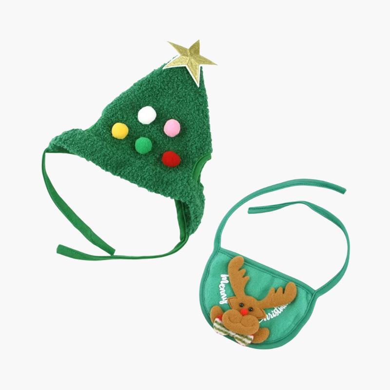 CreatureLand Reindeer Hat & Bib Set - CreatureLand