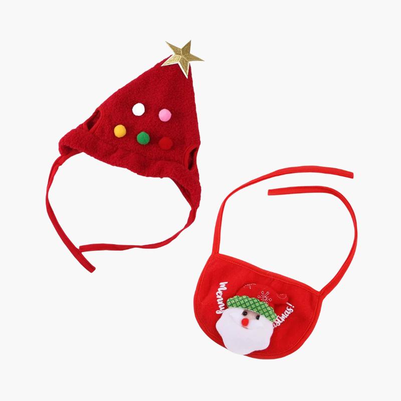 CreatureLand Santa Hat & Bib Set - CreatureLand