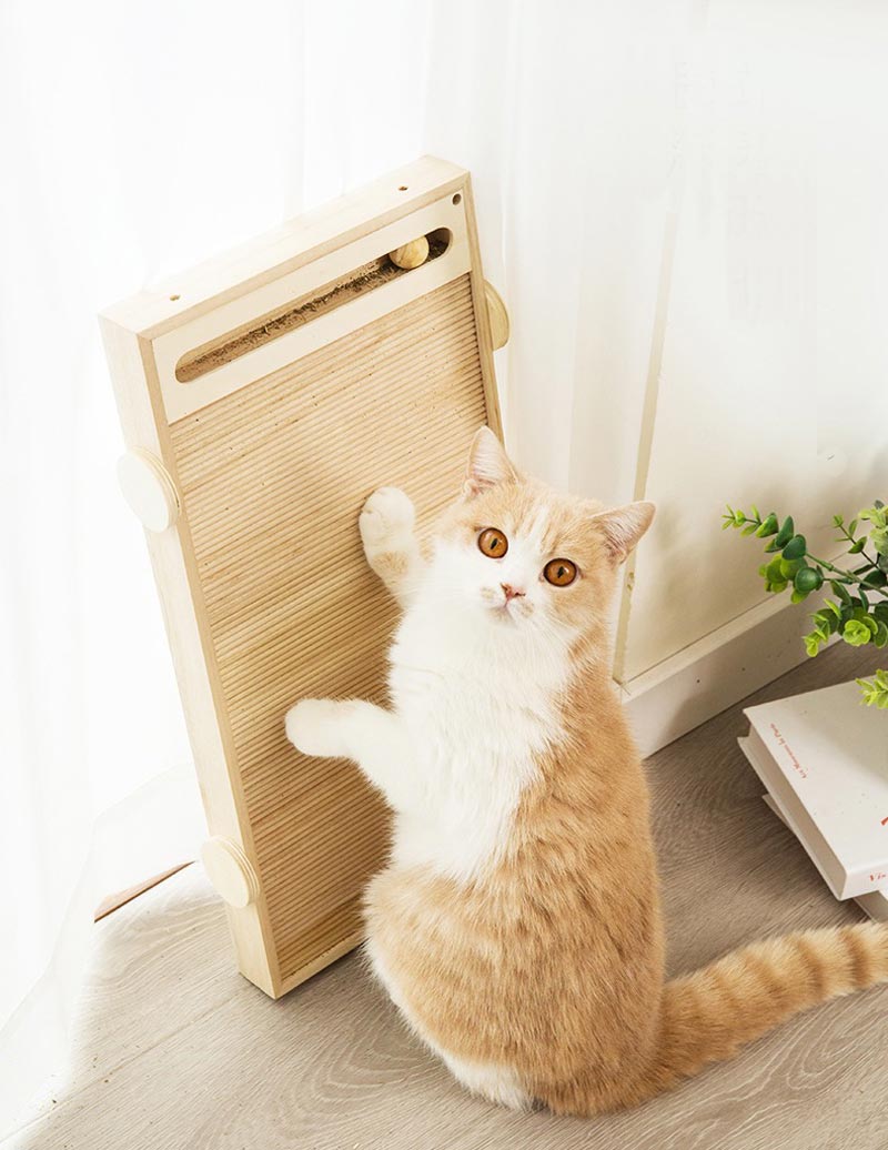 CreatureLand Wooden Cart Cat Scratcher - CreatureLand