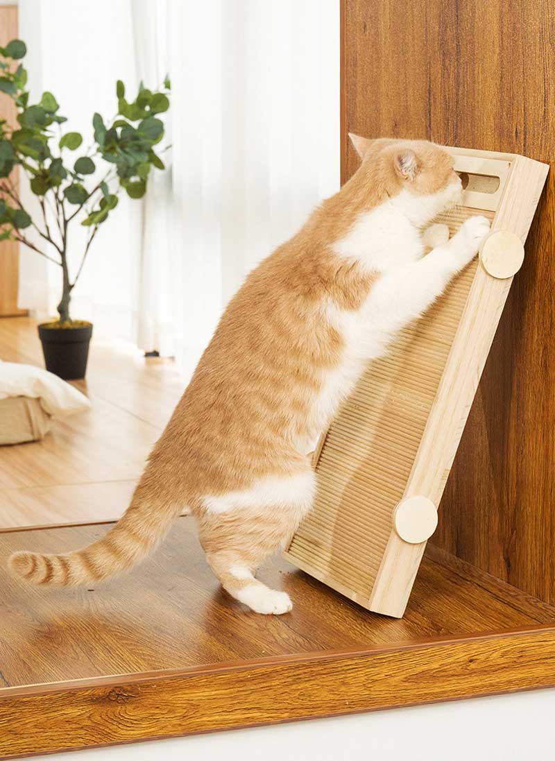 CreatureLand Wooden Cart Cat Scratcher - CreatureLand