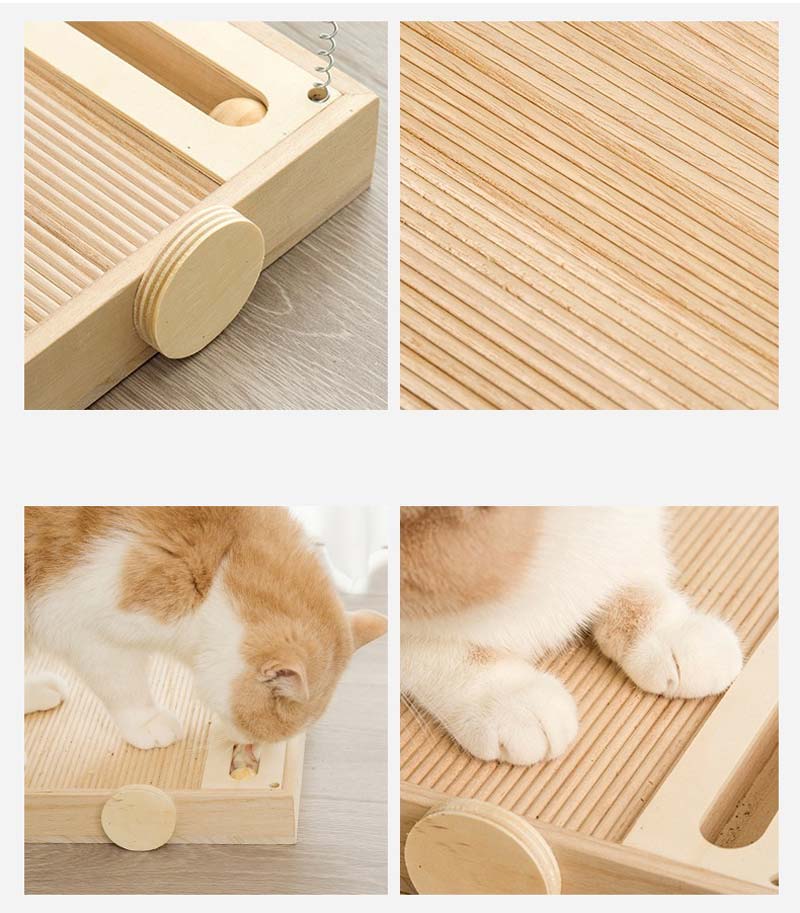 CreatureLand Wooden Cart Cat Scratcher - CreatureLand