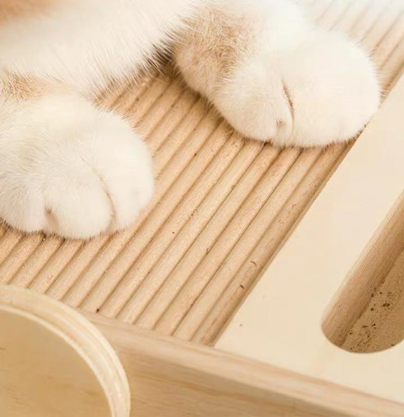 CreatureLand Wooden Cart Cat Scratcher - CreatureLand
