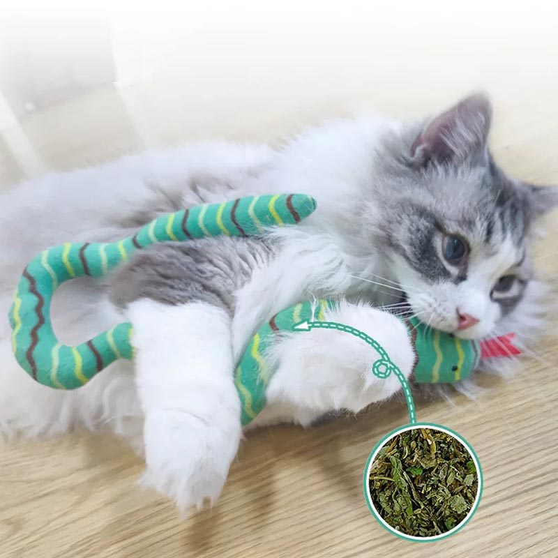 CreatureLand Wriggly Snake Catnip Toy (4 Colours) - CreatureLand