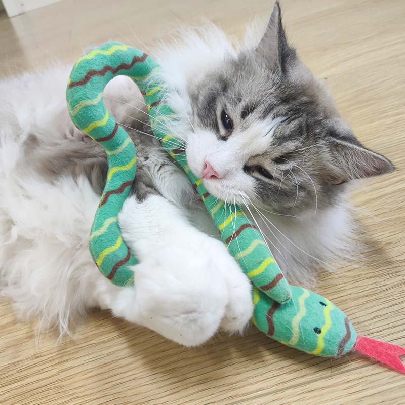 CreatureLand Wriggly Snake Catnip Toy (4 Colours) - CreatureLand