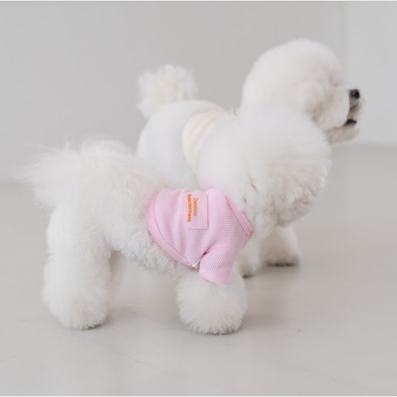 Dentist Appointment Waffle Crop T-shirt - Pink - CreatureLand