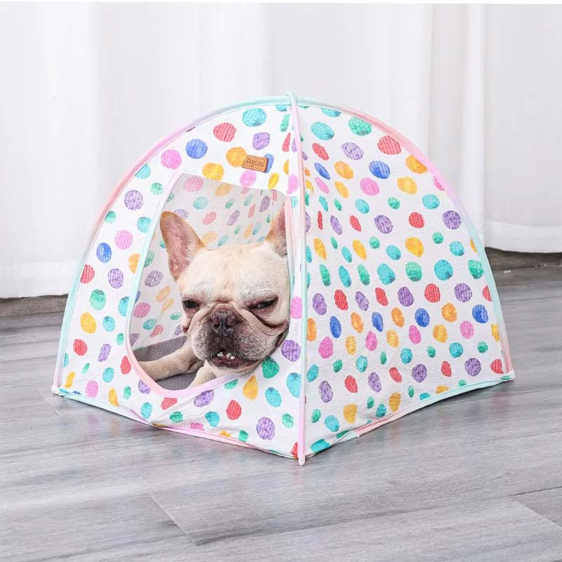 DogLemi Rainbow Dots Pet Tent - CreatureLand