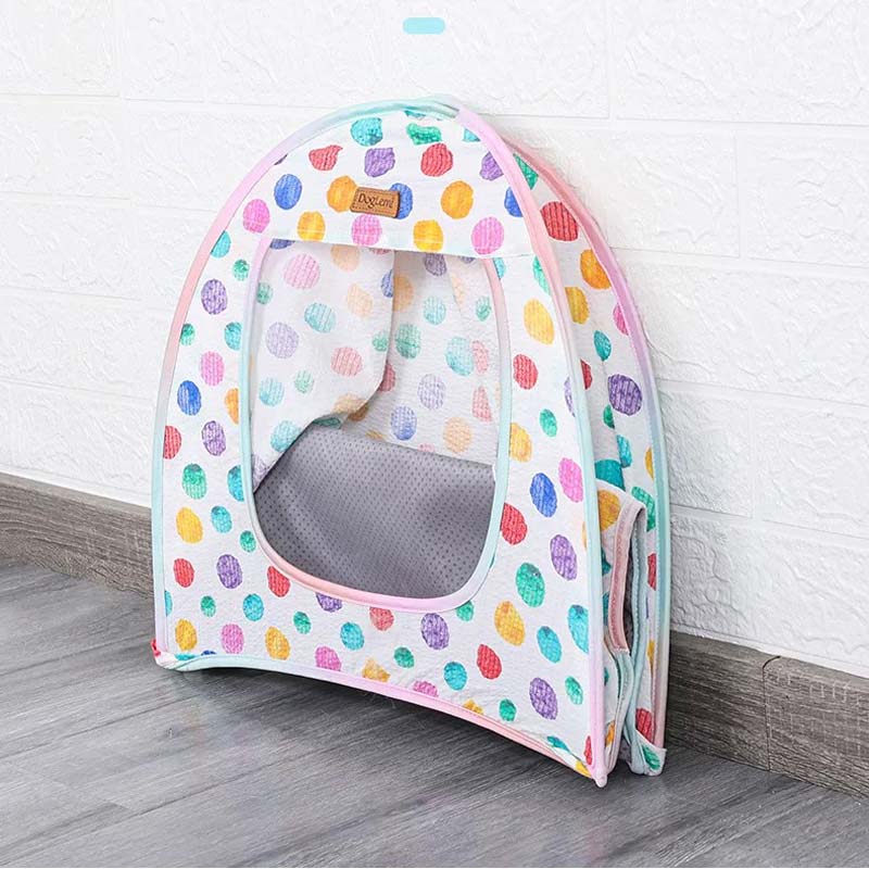 DogLemi Rainbow Dots Pet Tent - CreatureLand