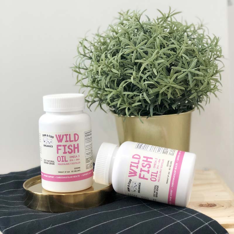 Dom & Cleo Organics Wild Fish Oil Supplement - 60 Gelcaps - CreatureLand