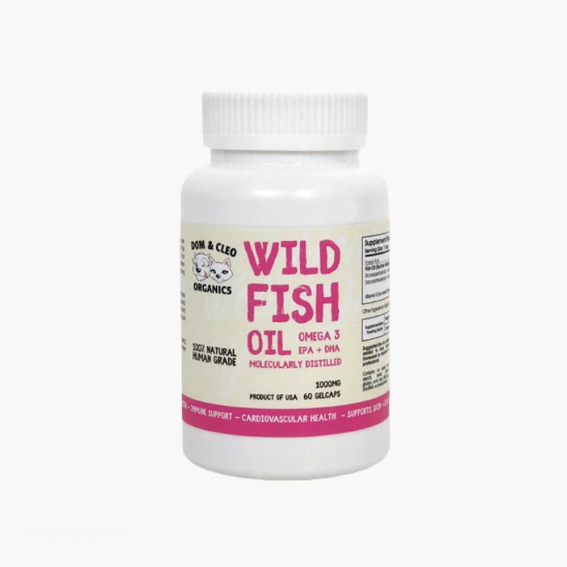 Dom & Cleo Organics Wild Fish Oil Supplement - 60 Gelcaps - CreatureLand