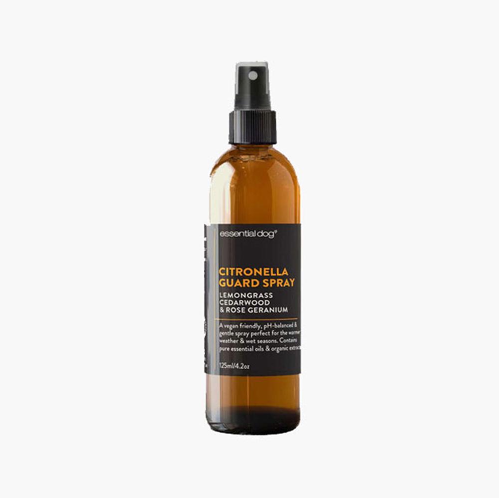 Essential Dog Citronella Guard Spray: Lemongrass, Cedarwood And Rose Geranium (125ml) - CreatureLand