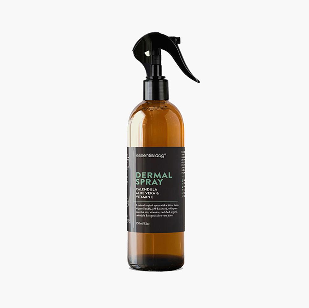 Essential Dog Dermal Scratch Spray For Dogs: Aloe Vera, Calendula & Vitamin E ( 250ml ) - CreatureLand